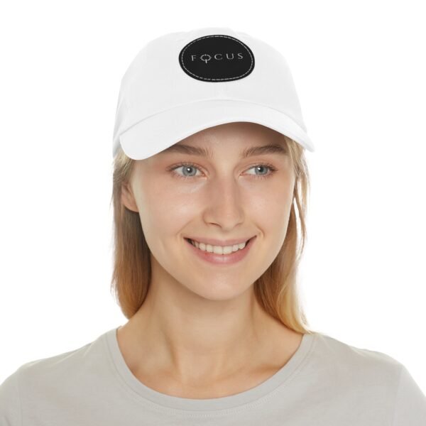 Casual Dad Hat with Leather Patch, Focus Cap, Cool Dad Hat, Men's Fashion Accessory, Gift for Him, Relaxed Style