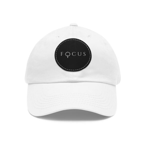 Casual Dad Hat with Leather Patch, Focus Cap, Cool Dad Hat, Men's Fashion Accessory, Gift for Him, Relaxed Style