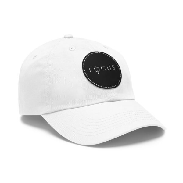 Casual Dad Hat with Leather Patch, Focus Cap, Cool Dad Hat, Men's Fashion Accessory, Gift for Him, Relaxed Style
